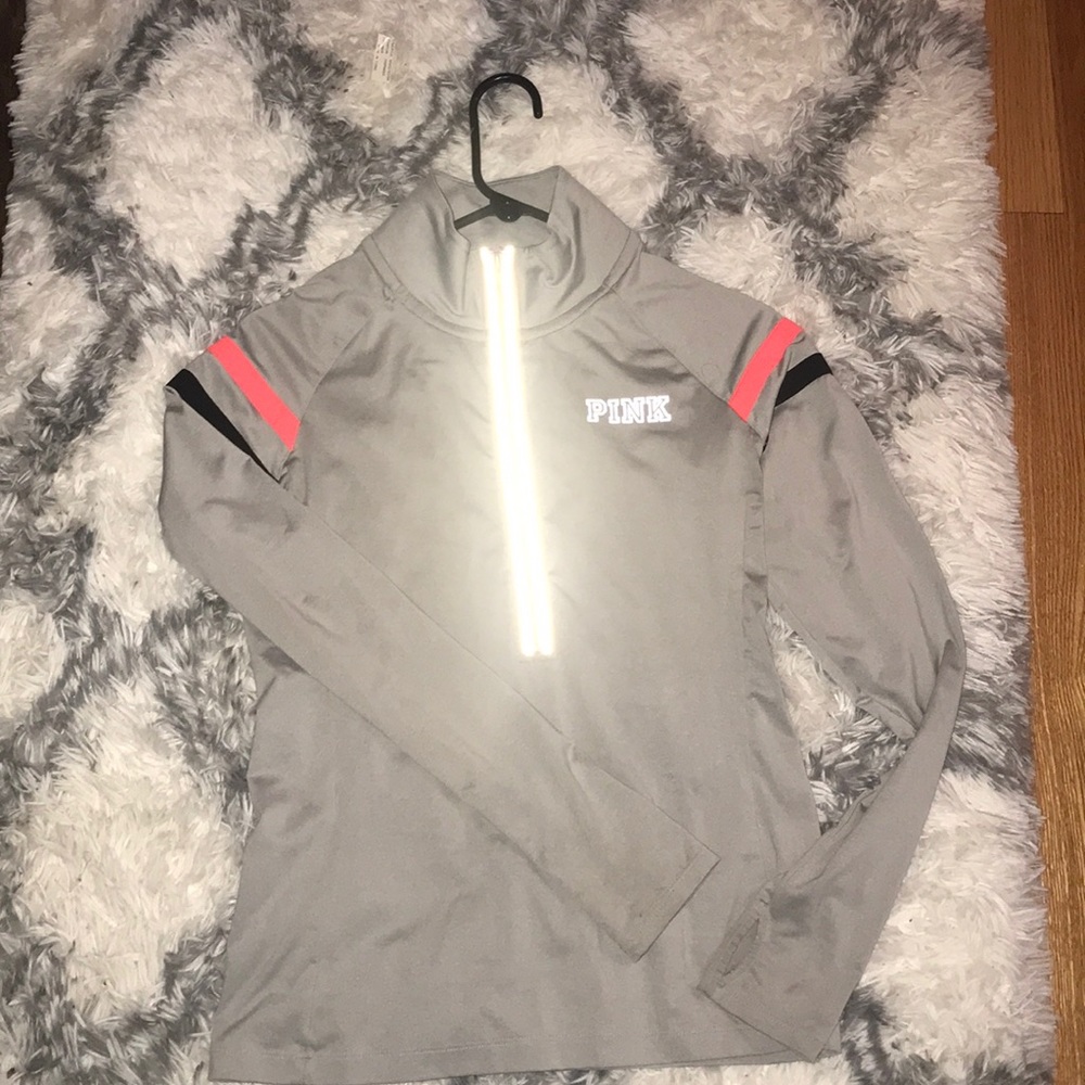 Grey Pink 1/4 Zip Ultimate pullover